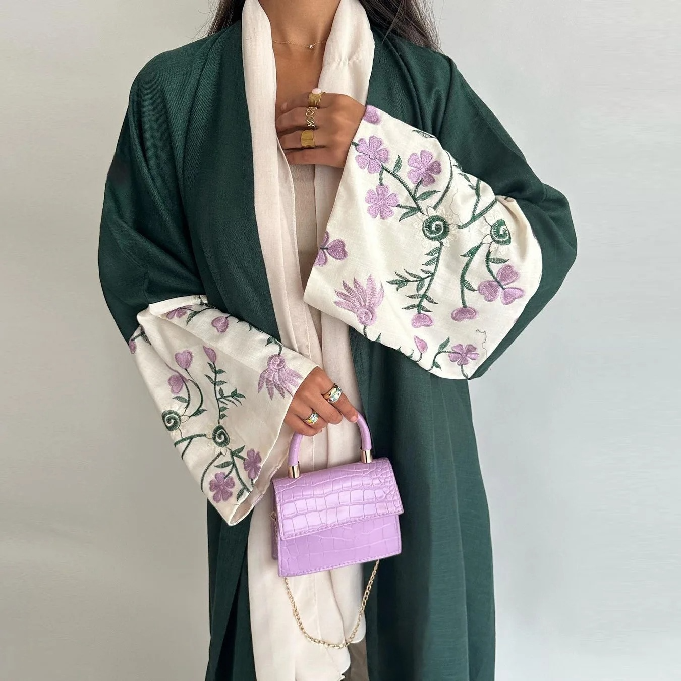 2025 New Fashion Embroidery Abayas for Women Luxury Abaya Kimono Cardigan Islamic Clothing Kaftan Kebaya Jalabiya